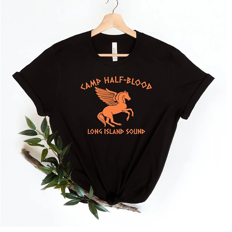 Camp Half blood Long Island Sound Orange T shirt Percy Jackson Womens sizes