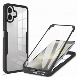Universal Front and Back Protective Phone Case Cover - Samsung A14 5G (Black)