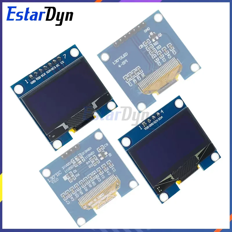 OLED Display Module 1.3 inch OLED White/Blue SPI/IIC I2C Communicate Color 128X64