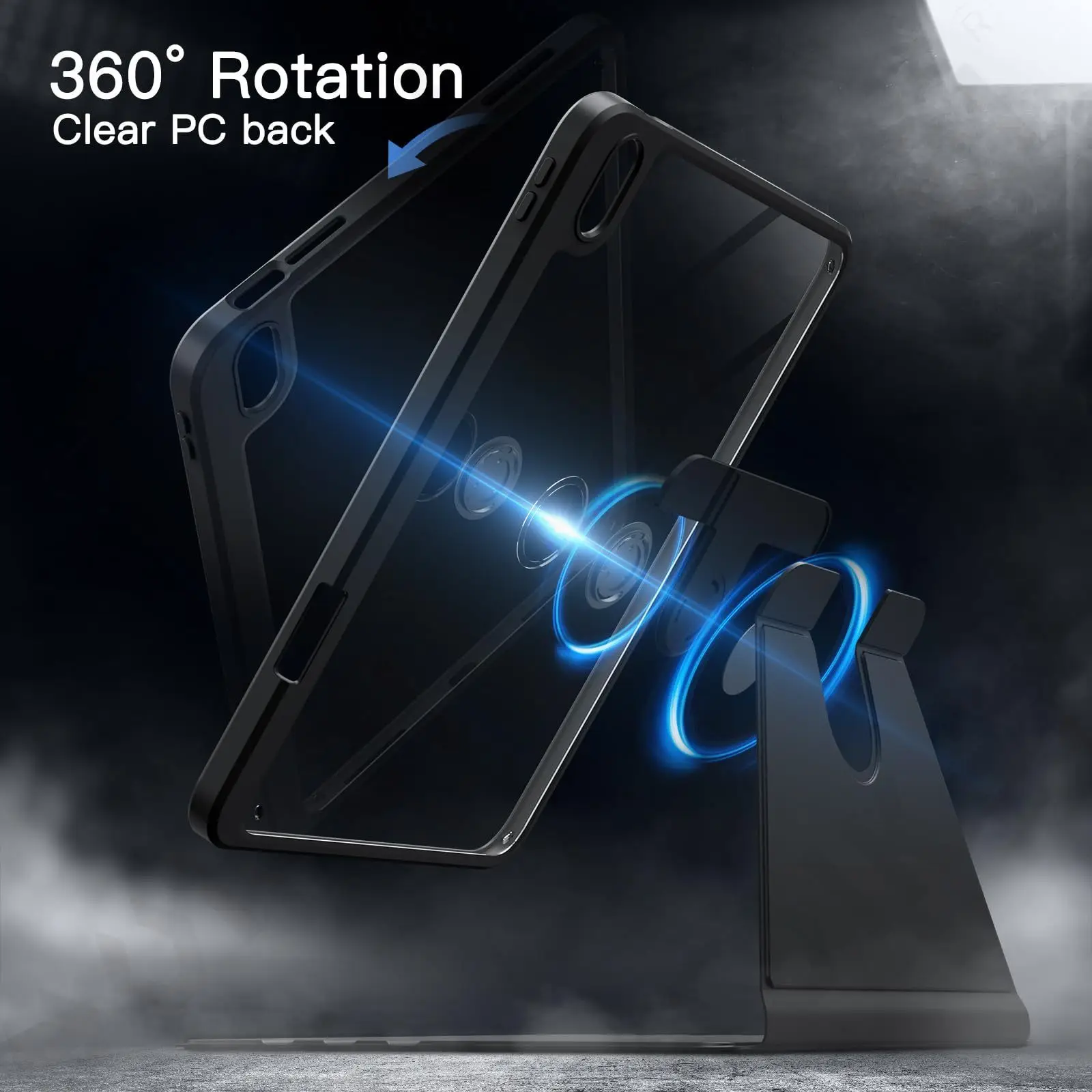 360° Rotating Protective iPad Case with Pen Holder & Auto Wake/Sleep Function