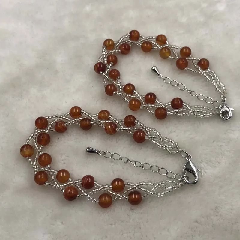 

ELEISPL оптовая продажа 2 Кол-во 6 мм фотобусины 3 линии модные браслеты #508-6-6