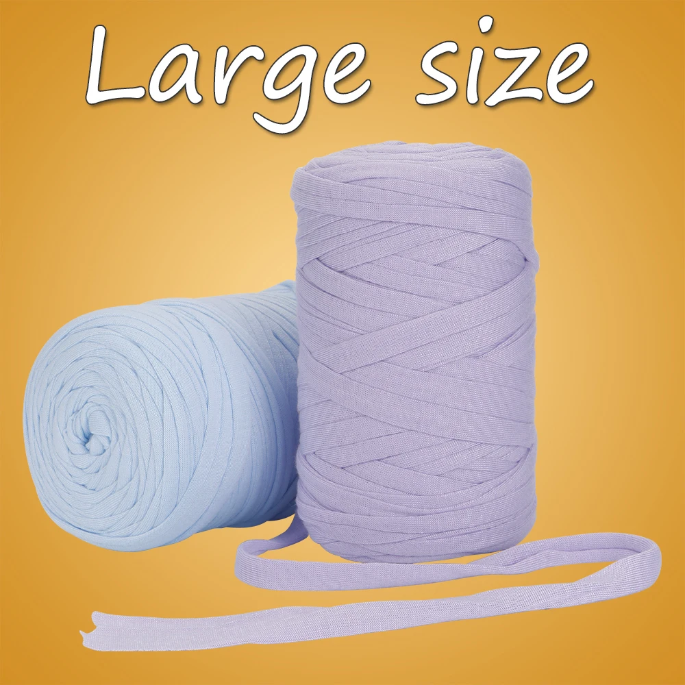 

210g/1PCS Thick Yarn Soft Colored Cloth Yarn for Hand Knitting Woven Bag Carpet DIY Hand-knitted Material