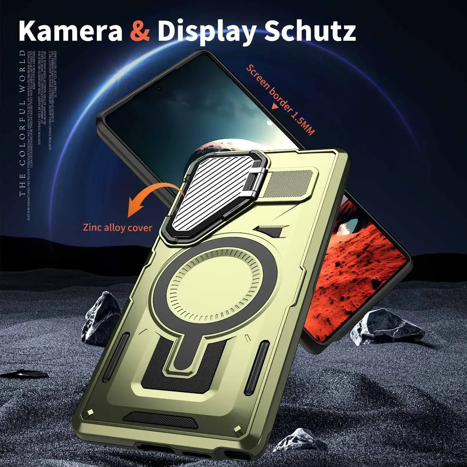 Magnetic Ring Stand Phone Case with 360-Degree Rotation and Enhanced Grip