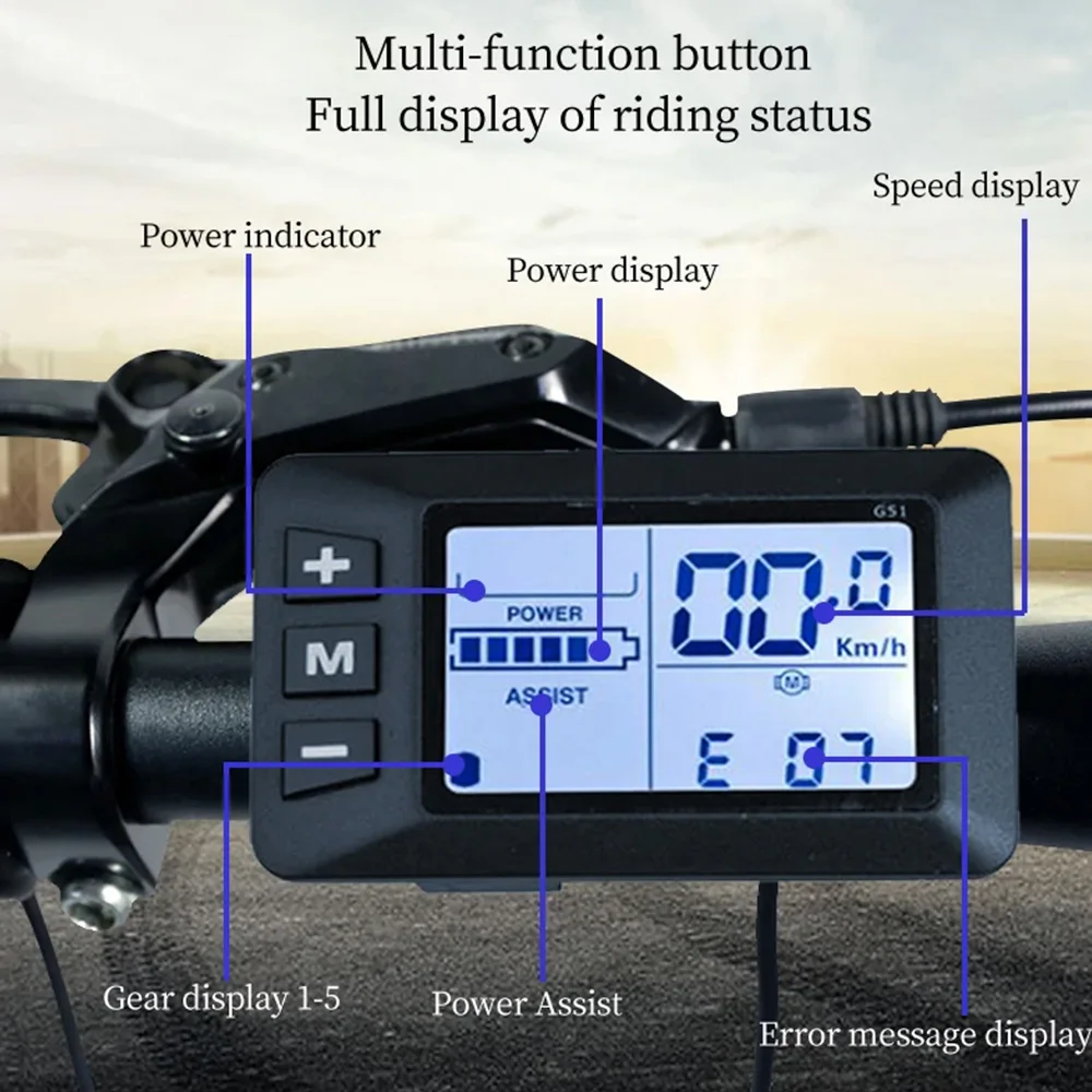 新品LCD Display 24V 36V Electric Bicycle Throttle Grip Controller 6 Tube 3 Mode Scoooter Speed Control Accessory並行輸入 EN06 Ebike LCD Display Control Panel 36V&frasl;48V For Electric Bicycle Scooter 5  Pin
