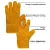 Men Women Leather Work Gloves Garden Welding Security Protection Safety Working Mechanic For Multipurpose,Wear Resistant 4