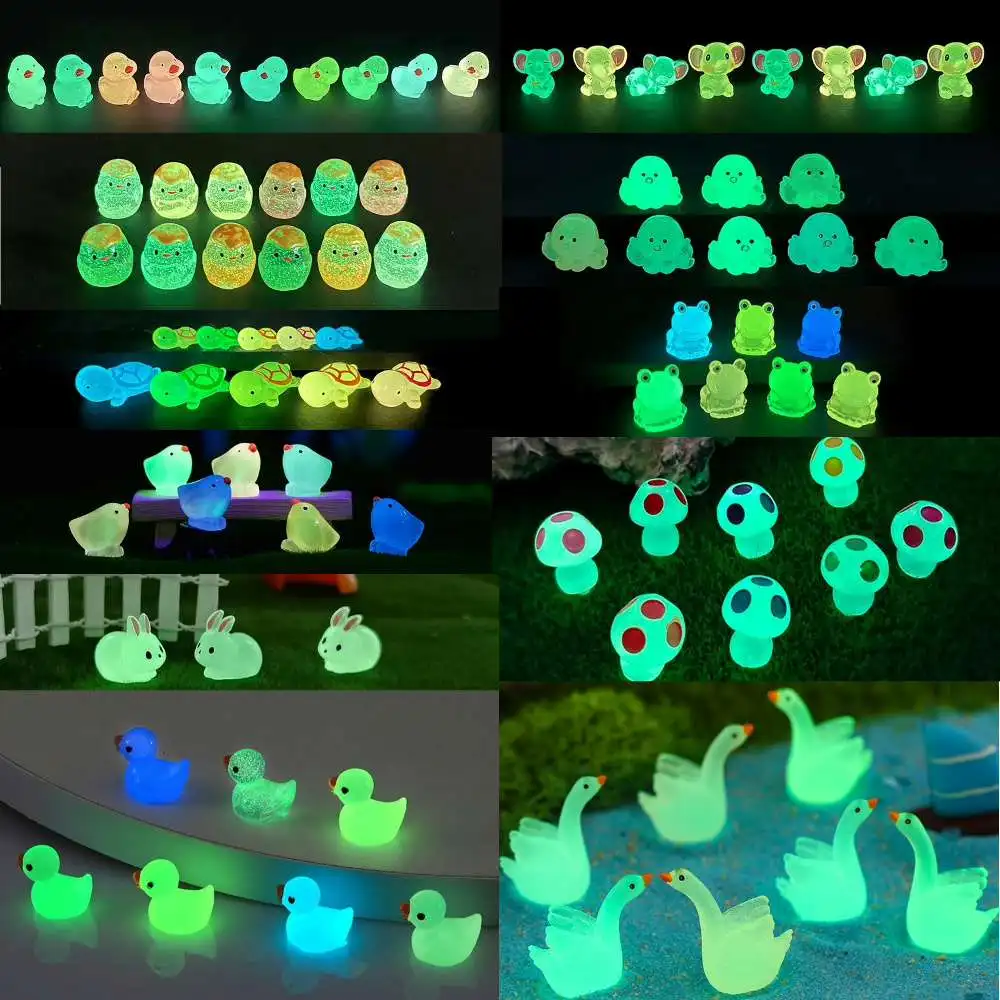 72Psc Mini Resin Animals Ducks Miniature Cartoon Chicken Figurine...
