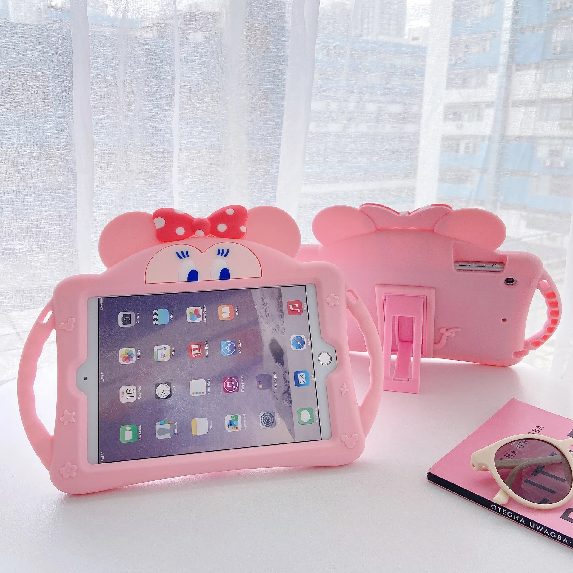 Silicone Handle Suporte Capa para Ipad Cartoon Case Minnie e Mickey Ipad Air Ipad Pro 10.5 Mini 8th 8th 10th 10.9 - Imagem 6