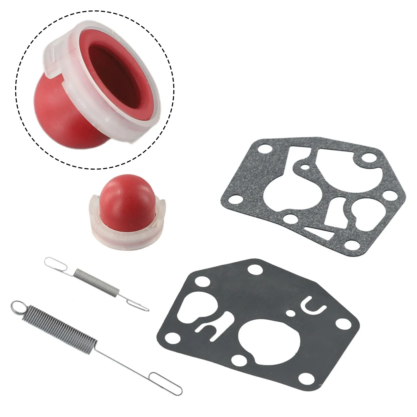 

Spring Diaphragm Spring Gasket Red Non-Porous Primer Bulb For 691859 692211 Carburetor Diaphragm Repair Kit Lawn Mower Parts