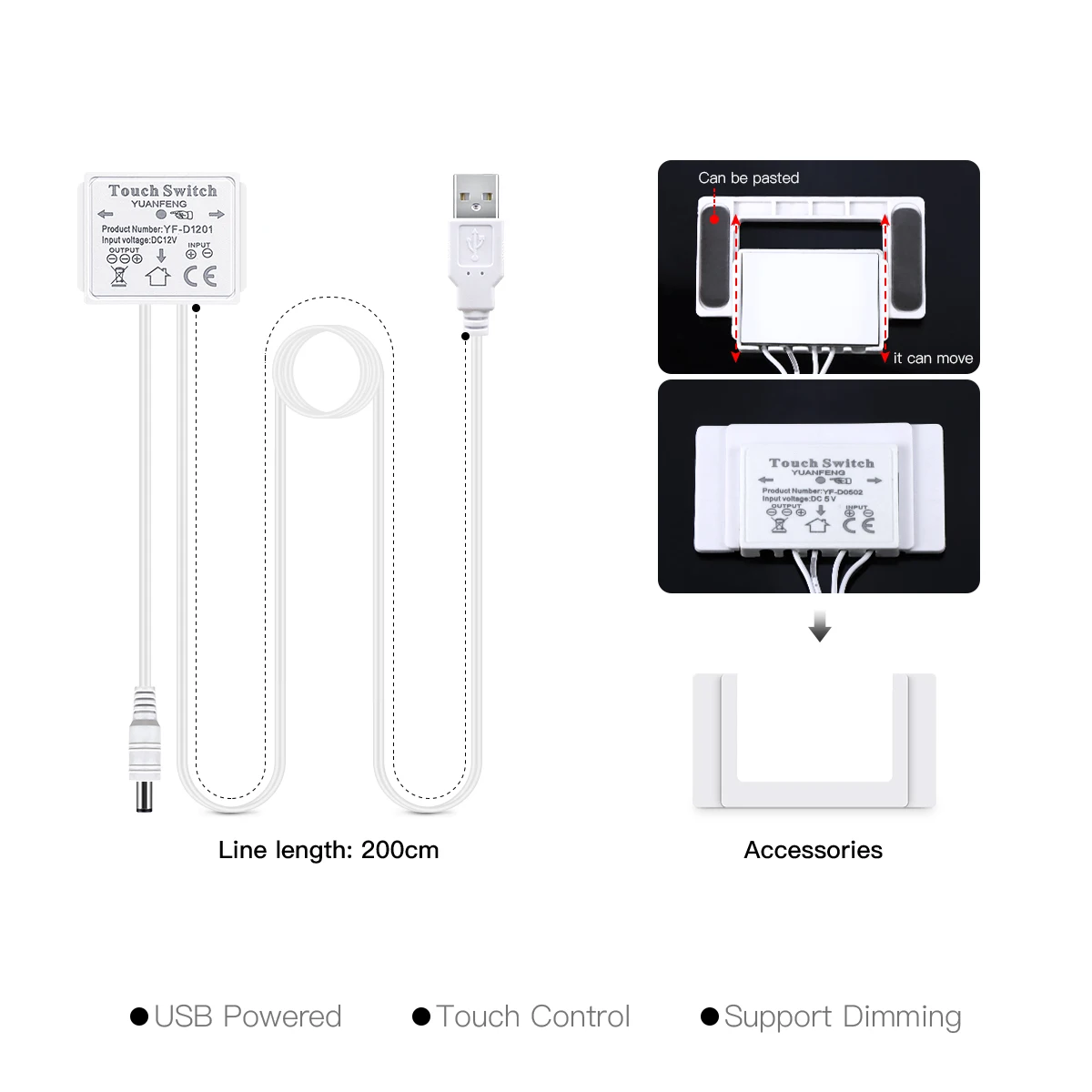 Bathroom lights Makeup Mirror Light USB COB LED 5V Strip luces para espejo Touch Dimmming vanity mirror lights Lamp Lighting