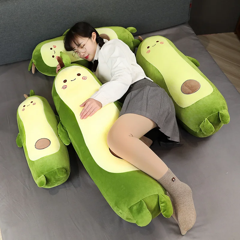 53~115cm NEW Happy Squishy Stuffed Avocado Doll Soft Green Fruit Plant Plush Toy Snuggle Buddy Xmas Gift 6