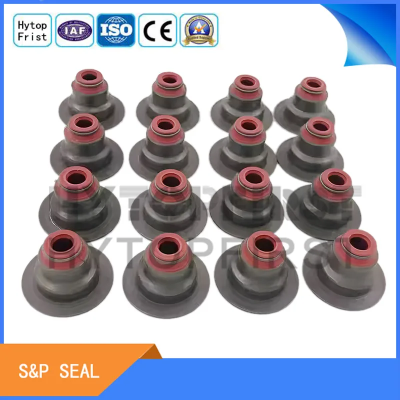 16PCS/SET Valve Stem Oil Seal 90537241 71739347 642501 For Buick New Lacrosse 2.4L Opel Vauxhall Chevrolet SIZE 5.5*9.5*16mm