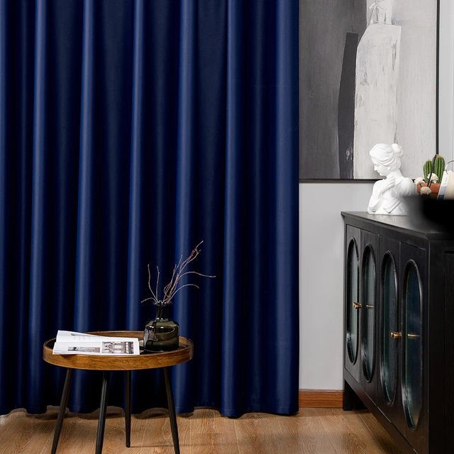 Dark Blue Curtains Living Room
