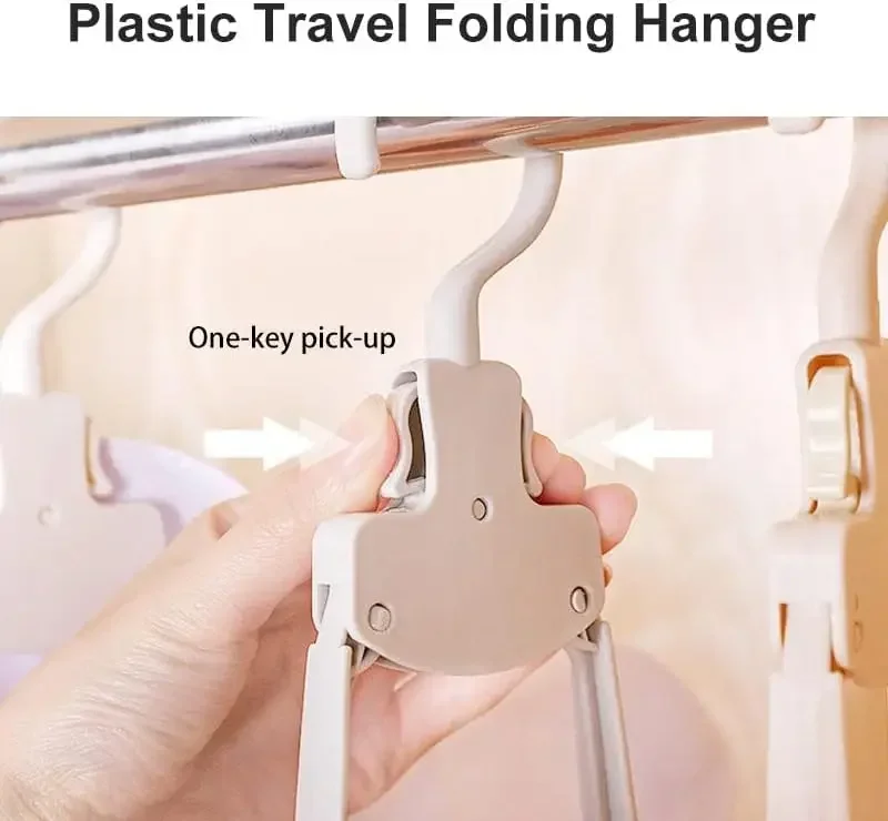Multi-functional plastic clothes hanger Travel space saving foldable hanger Creative clothes rack children baby