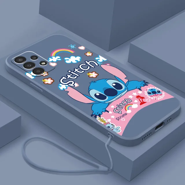 Funda para Samsung Galaxy A14 5G Oficial de Disney Angel & Stitch Beso -  Lilo & Stitch