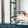 Over The Door Shower Caddy 5 Tier Rustproof Adjustable Organizer with 2 Toothbrush Holders 4 Hooks Space Saving Bathroom Shelf 3