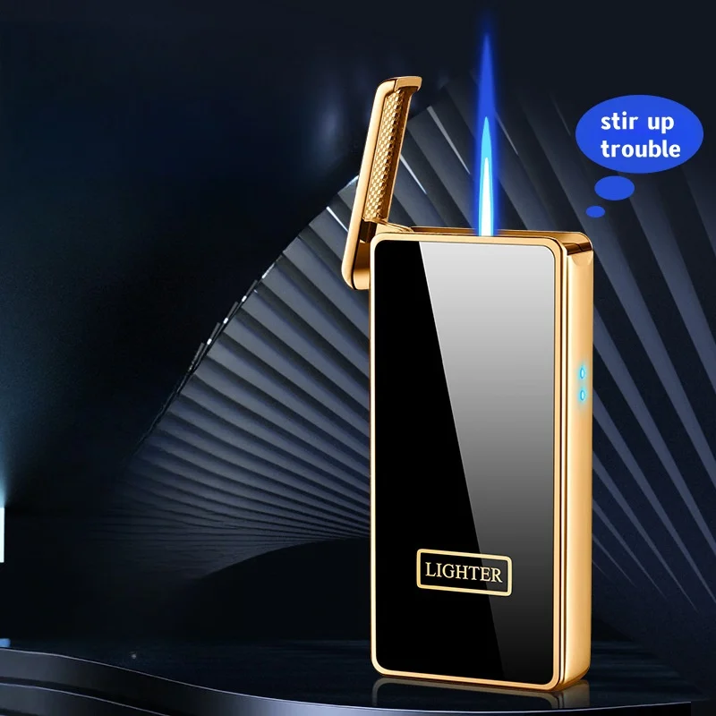

New Pulse Plasma Gas Electric Dual Use Portable Windproof Metal Dual Arc Outdoor Camping Personalized Customized Men's High Gift