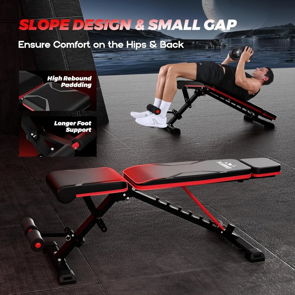 Foldable Adjustable Exercise Bench 6