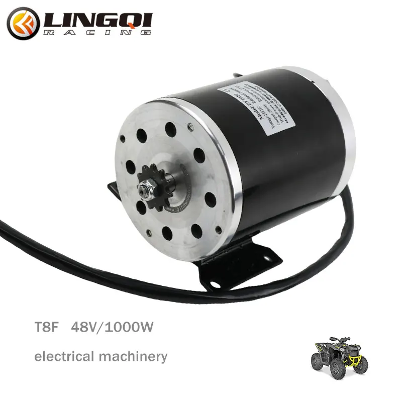

LINGQI Motorcycle Pit Dirt Bike Brushed High-Speed DC Motor ZY1020 T8F 1000W 48V for Gear Reinforced Electric Quad Accessories