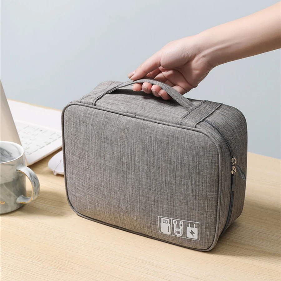 Cable Storage Bag Waterproof Digital Electronic Organizer Portable USB Data Line Charger Plug Storage Bag Travel Cable Organizer storage bag