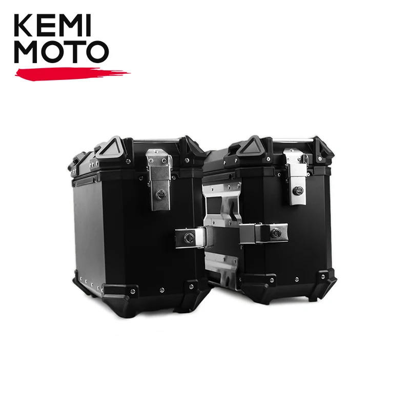 Motorcycle Luggage Bag For BMW Universal Tail Case Trunk Pack Left and Right Storage 38L Waterproof Rear Luggage Motorcycle Alloy Box For Yamaha