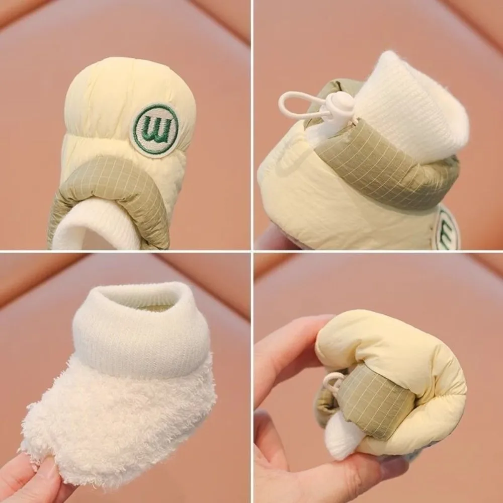 Pretty Winter Infant Baby Boots Anti-slip Soft Baby Booties Thickened Cozy Baby Cotton Shoes for Toddler Infant