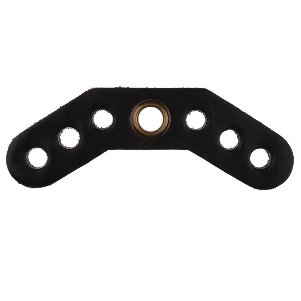 2-4pack Durable Archery Wrist Sling Leather Yoke Bracket Mount Rack Black