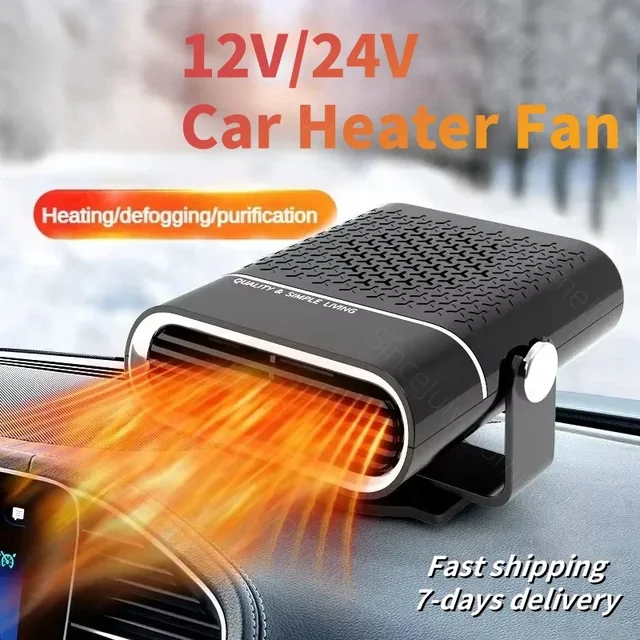 Chauffage de voiture portable 12V/24V, dégivreur automatique de pare-brise, chauffage rapide, Nouveauté 2026 1