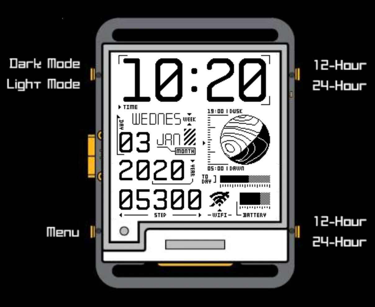 รูปสินค้า นาฬิกาอิเล็กทรอนิกส์ DIY ESP32 ปรับแต่งได้
