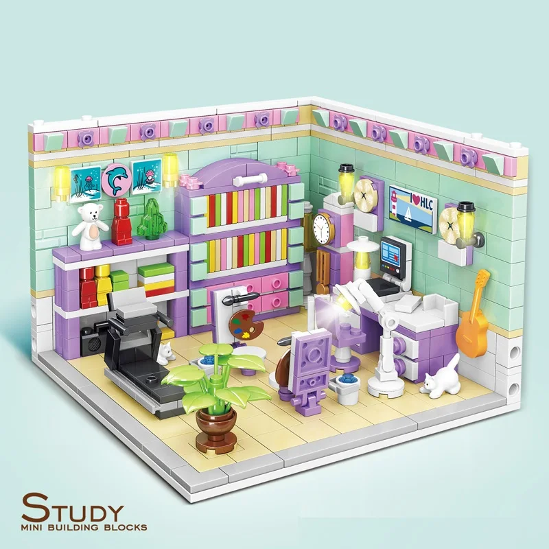 City Friends House Building Blocks Sets Kits Bedroom Kitchen Model Educational Toys For Girl BOY 639PCS