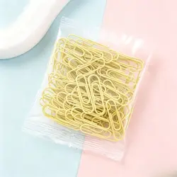 Vibrant Assorted Colored Paper Clips, 80 Pack - Reusable & Durable for Office and School Use (YELLOW)