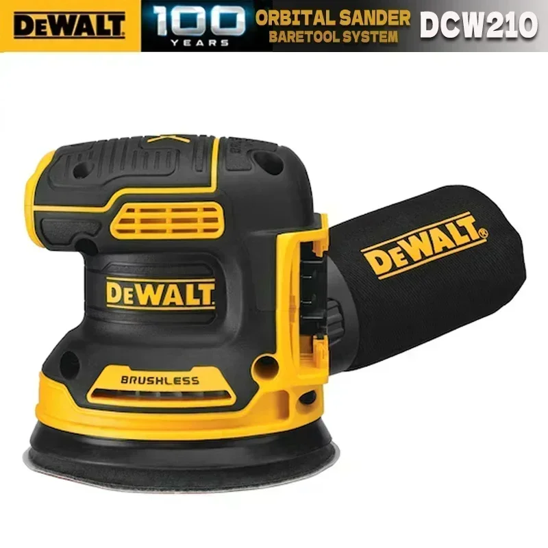 DEWALT DCW210 Cordless Orbital Sander 20V Brushless Handheld Vibration Polishing Woodworking Eccentric Sander Power Tool