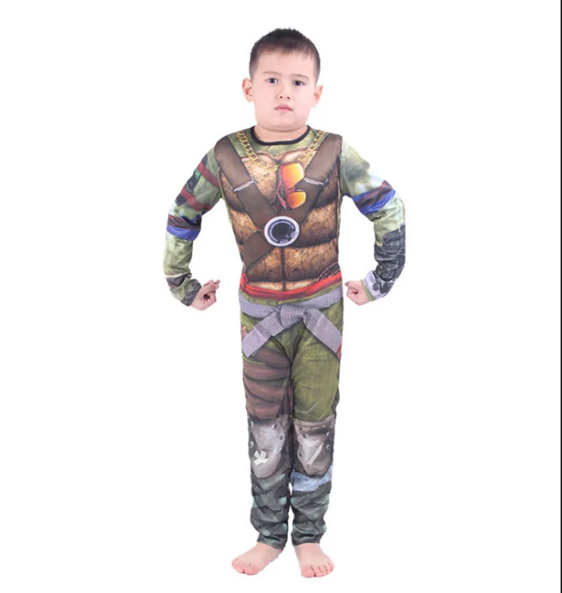 Teenage Mutant Ninja Turtles Costumes for Boys-TMNT Halloween Costume for Kids with Muscle Bodysuit Mask