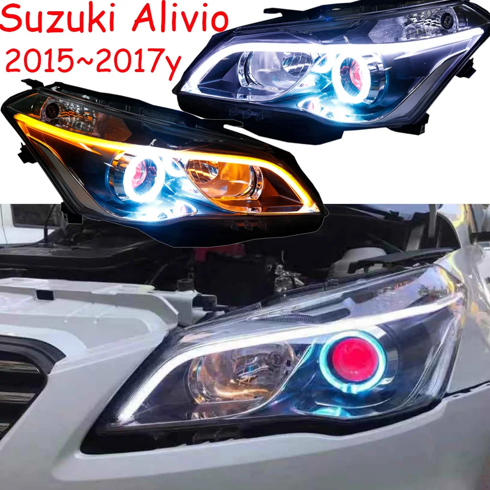 

Автомобильная фара на бампер для SUZUKI Alivio, фара головного света 2015 ~ 2017y DRL hid, ксеноновые автомобильные аксессуары, фара головного света alivio, противотуманная фара