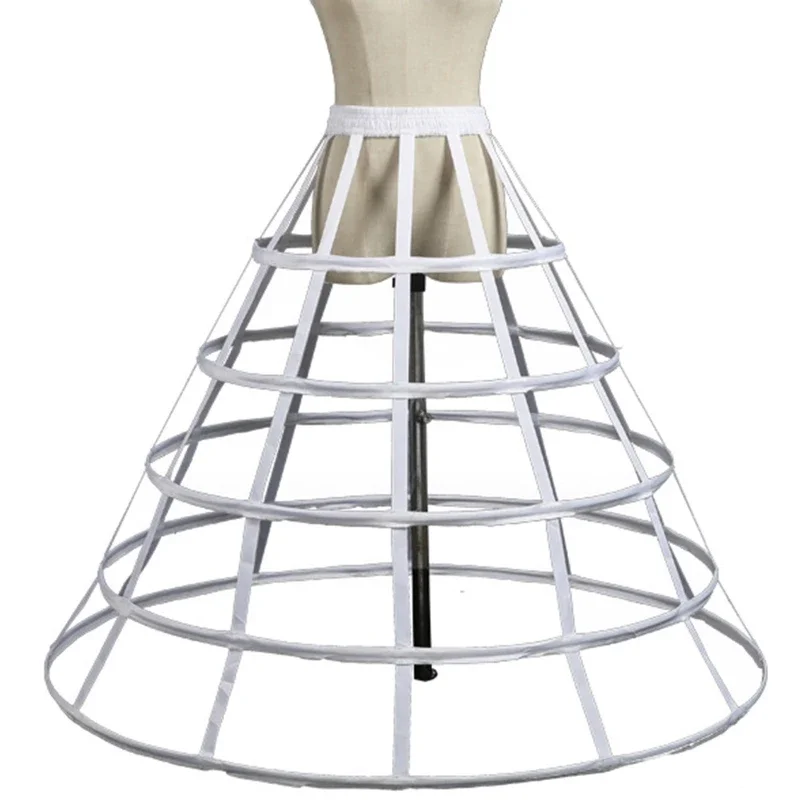 Crinoline Underskirt Petticoat Cage 2/3/4/5 Hoops for Women Girls Bridal Dress Vintage Ball Gown Short Long Hoop Skirt petticoat skirt petticoat underskirt wedding underskirt lolita petticoat flower girl underskirt wedding petticoat vintage underskirt