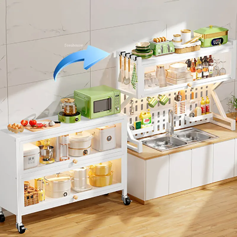 Multi Functional Cupboard, Mini Fridge Microwave Cabinet | Spark Shell