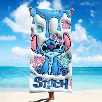 Serviette de plage Lovable Stitch : amusante, élégante et parfaite pour l'été! Convient aux serviettes, les serviettes de bain, les serviettes de plage, les cadeaux 1