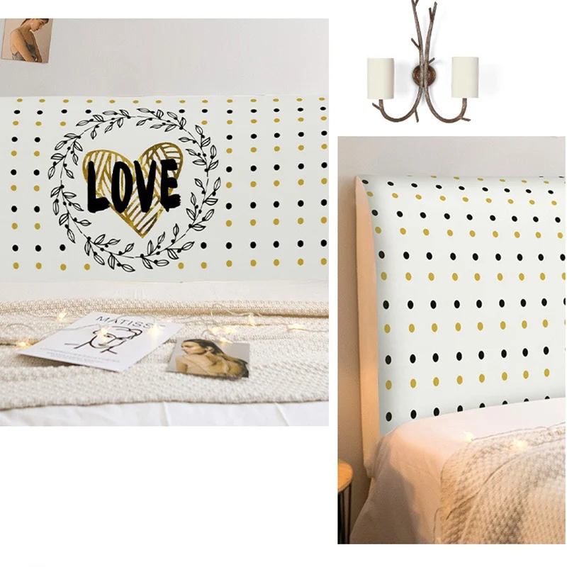All-inclusive Headboard Cover Dust-proof Bedside Cover Bed Head Covers Protective Covers Elastic Bed Head Back Protection