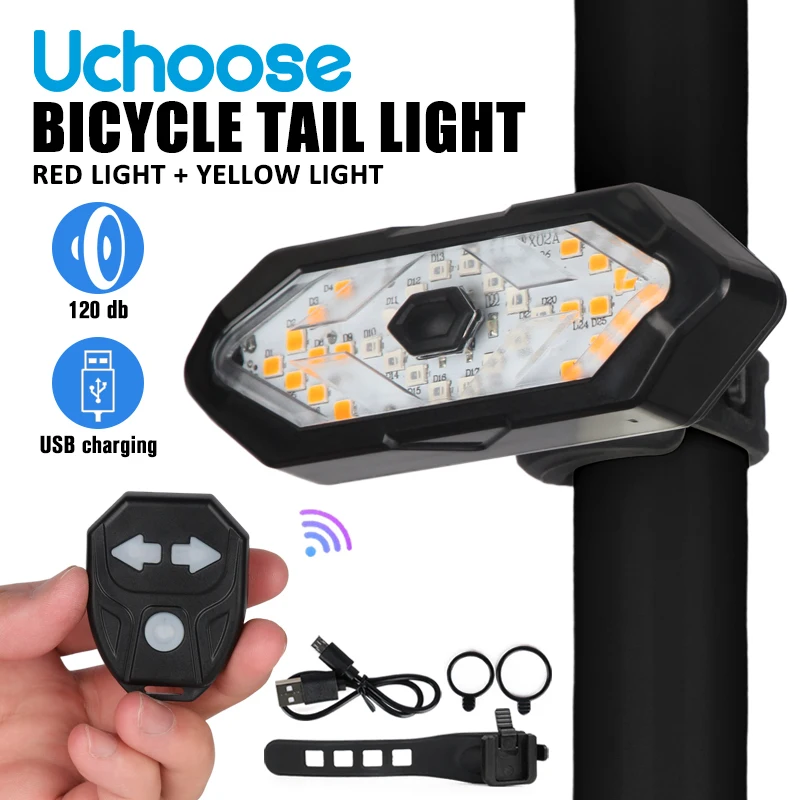 Telecomando Per Bici Che Gira Fanale Posteriore Usb Ricaricabile Corno Mountain Bike Avvertimento Night Rider Fanale Posteriore Accessori Per Biciclet
