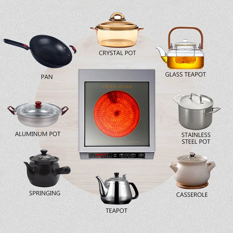 3500w high-power induction cooker commercial induction cooker electric pottery stove smart stir-fry flat convection stove