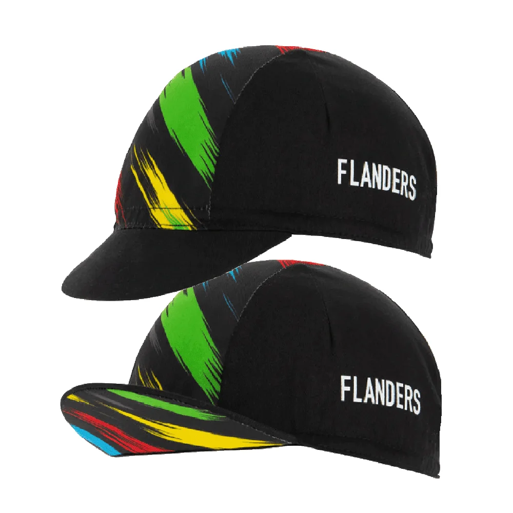 Flanders Colors Strips Cool New Classical Black Cycling Caps OSCROLLING Gorra Ciclismo Unisex