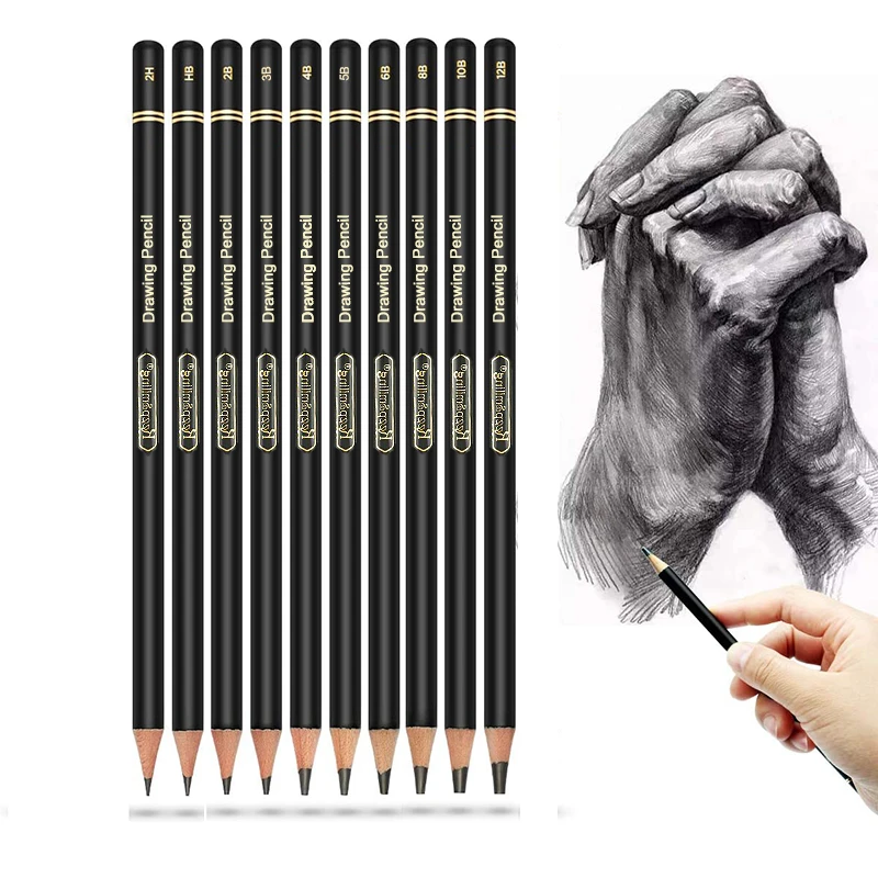 

12Pcs Professional Drawing Sketching Pencil Set Art Pencils Graphite Shading Pencils for Beginners & Pro Artists