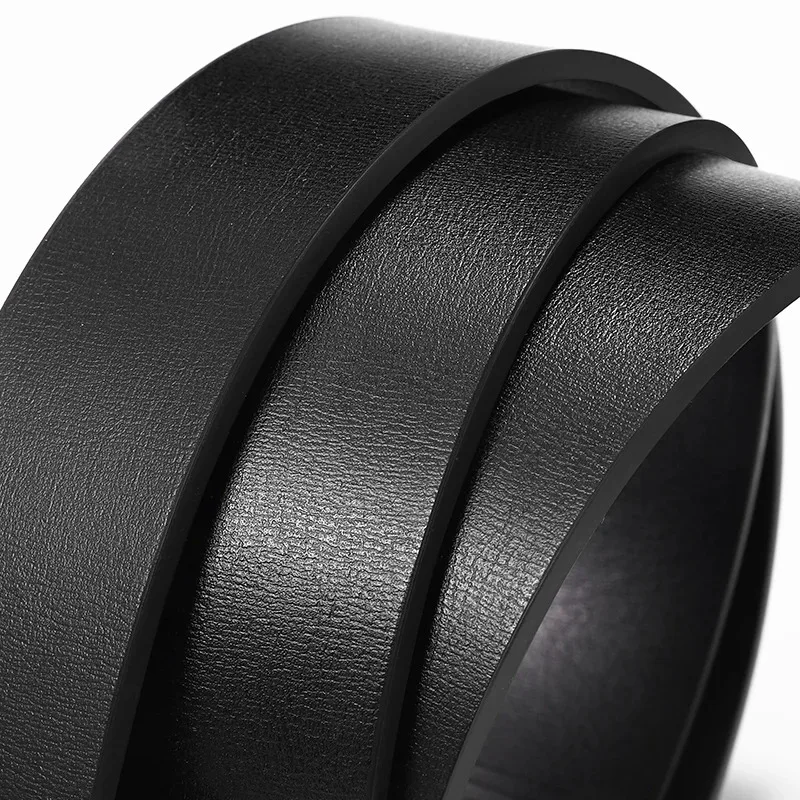 Leather Belts Fashion Business Men's Genuine PU Soft Automatic Buckle
