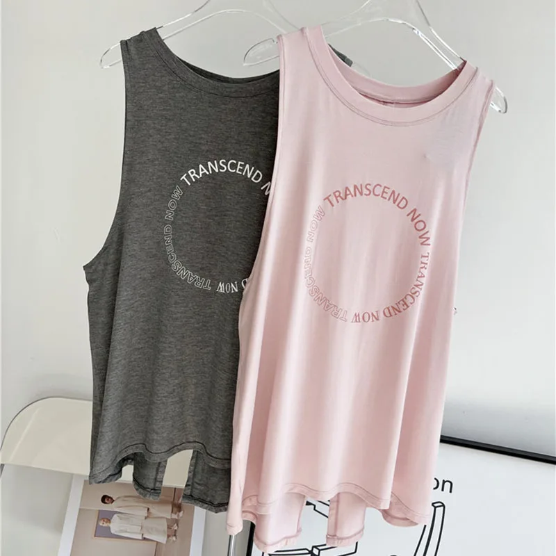 Soft Loose Sport fitness Running Tank Tops Women Light Weight Hip-Length Workout Athletic Gym Long Vest