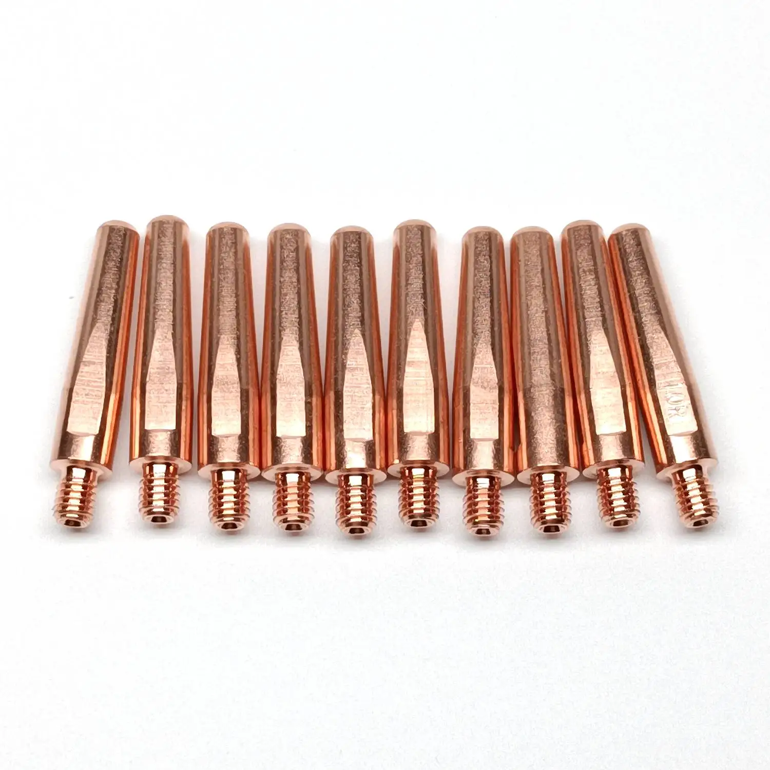 

C181850 CuCrZr Copper M6x40 M6x45 Metric M6 Thread Length 40 45 mm OTC CNC Robot Contact Tip Nozzle Mig Gun Welding Torch Part