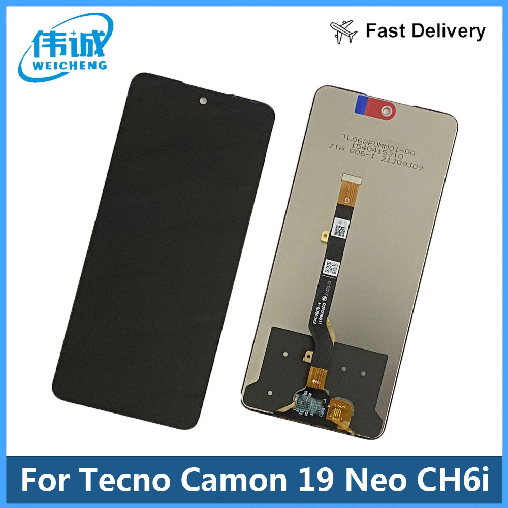 

6.8" For Tecno Camon 19 Neo CH6i LCD Display + Touch Screen Digitizer Replacement For Teno Camon19 Neo LCD + Glue