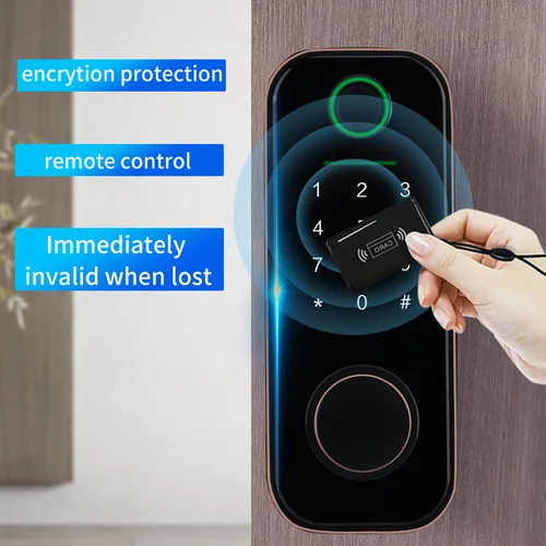Tuya TTlock 스마트 홈 블루투스 지문 잠금 장치, 스마트 도어락, 디지털 비밀번호 앱 원격 잠금 해제, 전자 잠금 장치 2