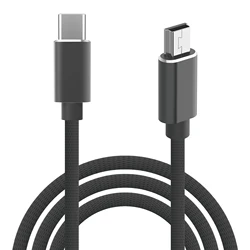 Universal Mini USB to Type C Charging Cable for Electronics and Gadgets (Black)