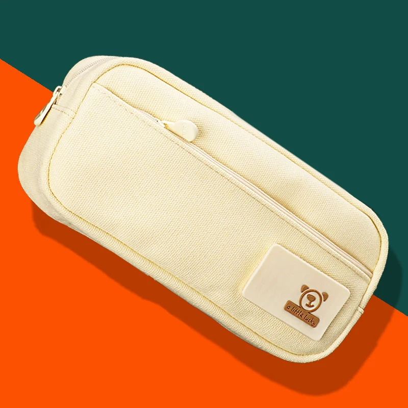 

20CM Simple Style Solid Color Pencil Cases Bags Limited Edition Premium Exclusive Design Exam Stationery Kids School Supplies