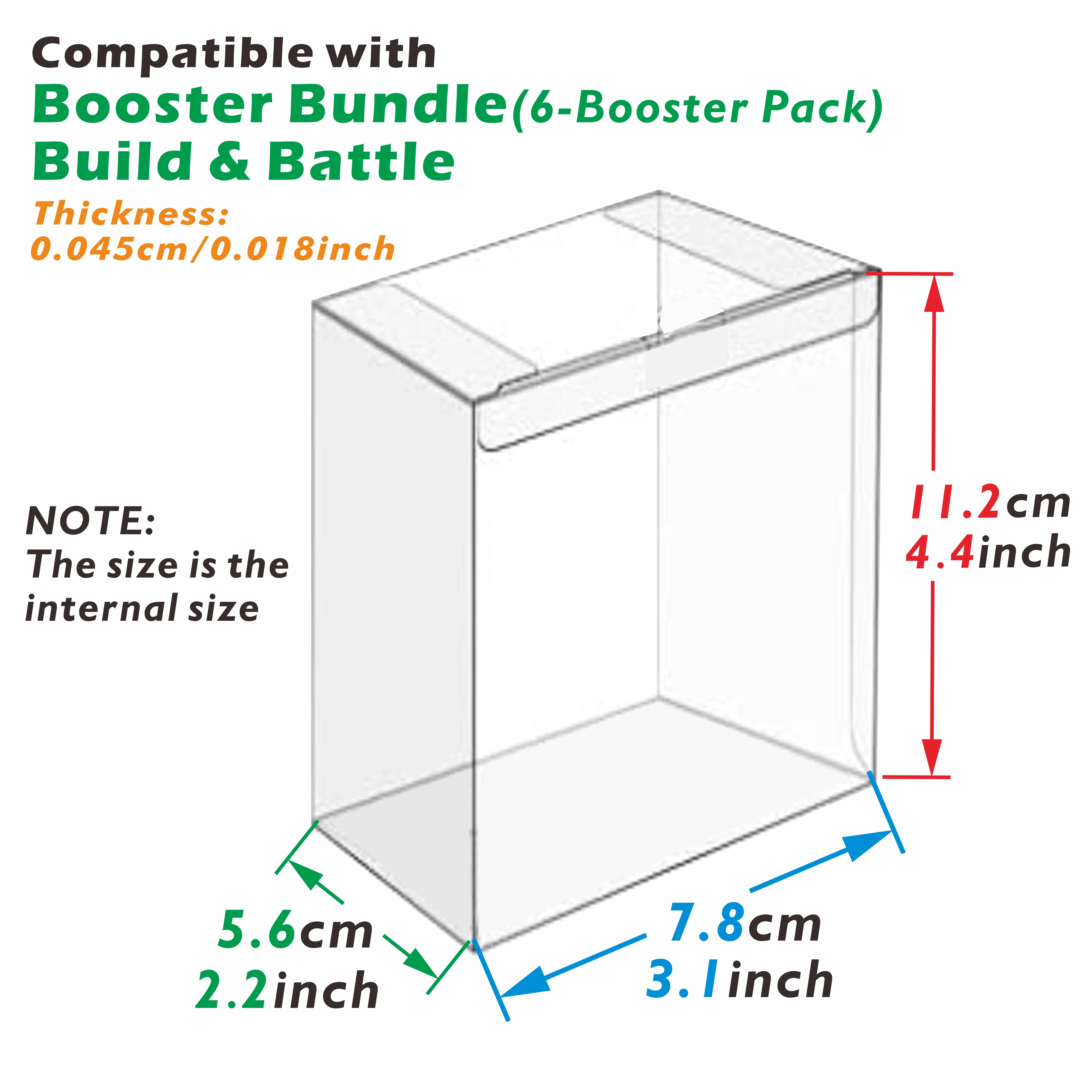 10 Stück Kunststoff-Schutzhüllen, 0,45 mm dick, für Booster Bundle (NICHT kompatibel mit NEUEM Booster Bundle), faltbare Kunststoff-Displayhülle – Detail 7