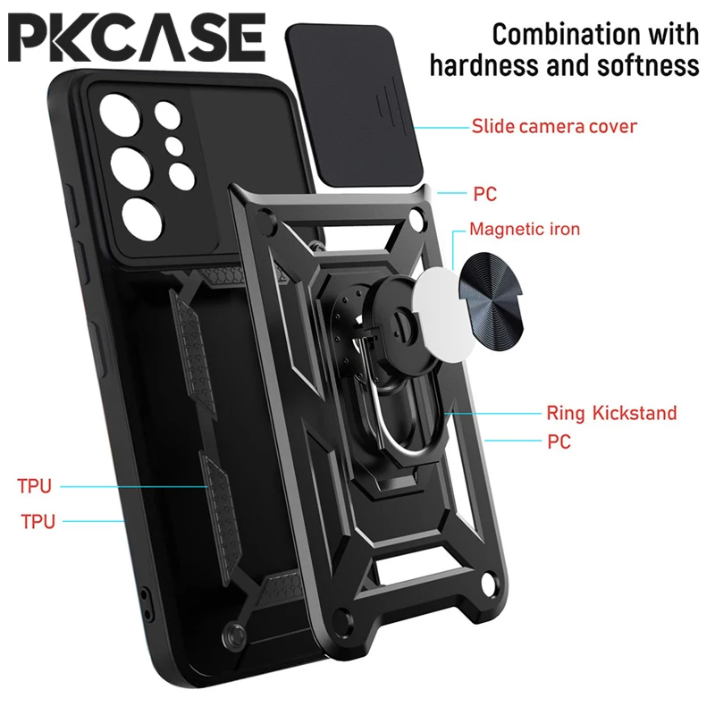 Durable Slide Camera Lens Case with Armor Cover
